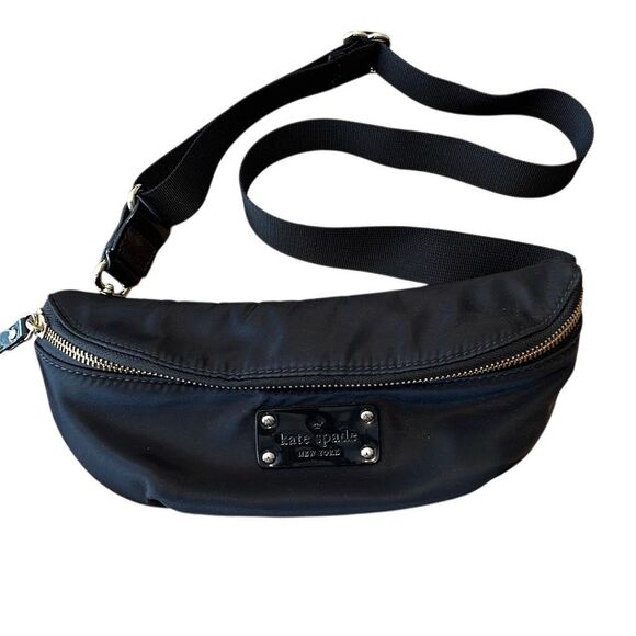 Kate Spade Nylon Fanny‎ Waist Belt Back Crossbody Small Black - Picture 1 of 7